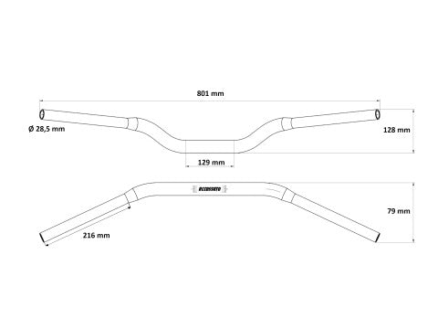 MANUBRIO Ø28,5 ACCOSSATO APRILIA TUAREG 660