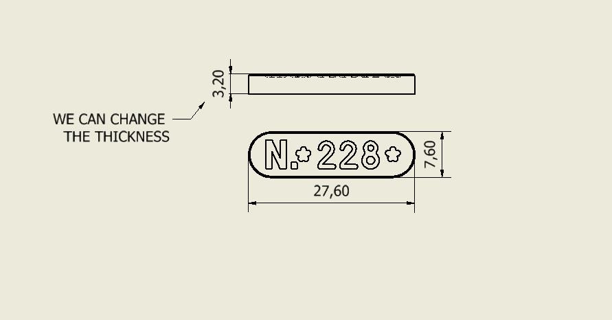 Number Tag for Aprilia RSV 1000 HAGA Top Yoke